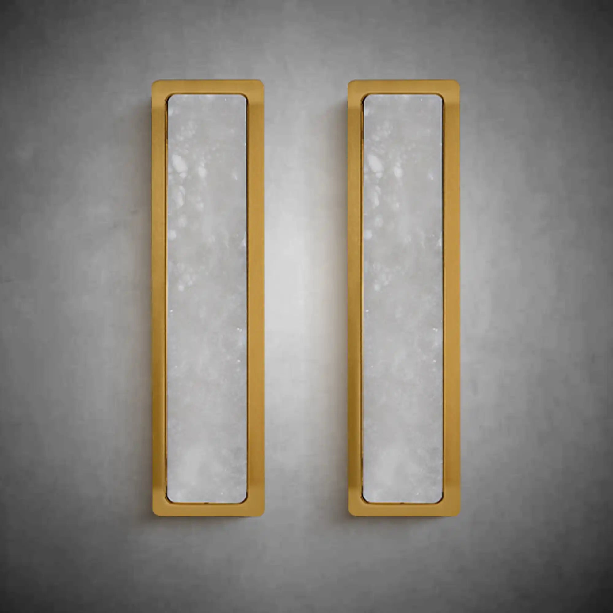 19.7" Alabaster Rectangular Wall Sconces Natural Wall Sconce Set of Two