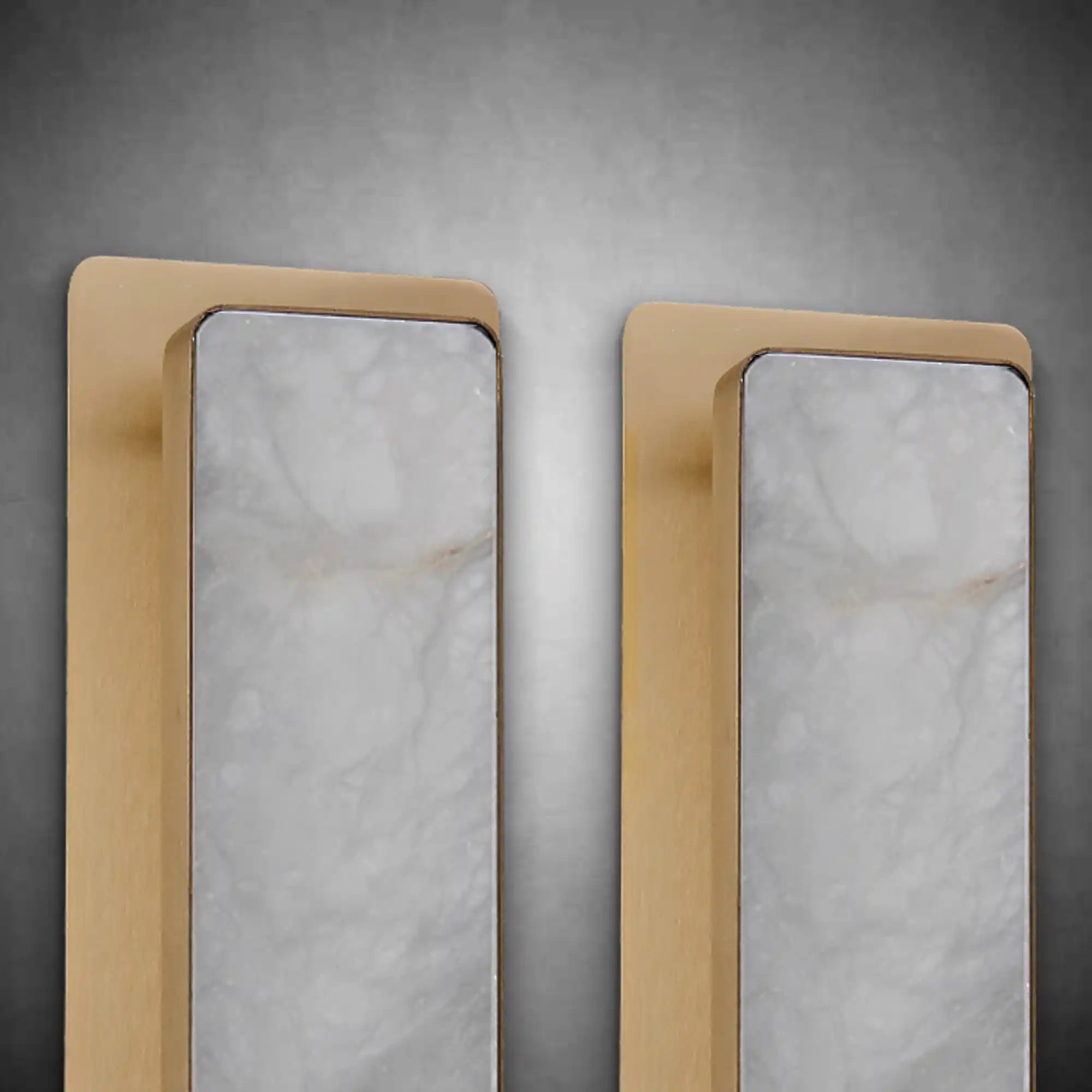 19.7" Alabaster Rectangular Wall Sconces Natural Wall Sconce Set of Two