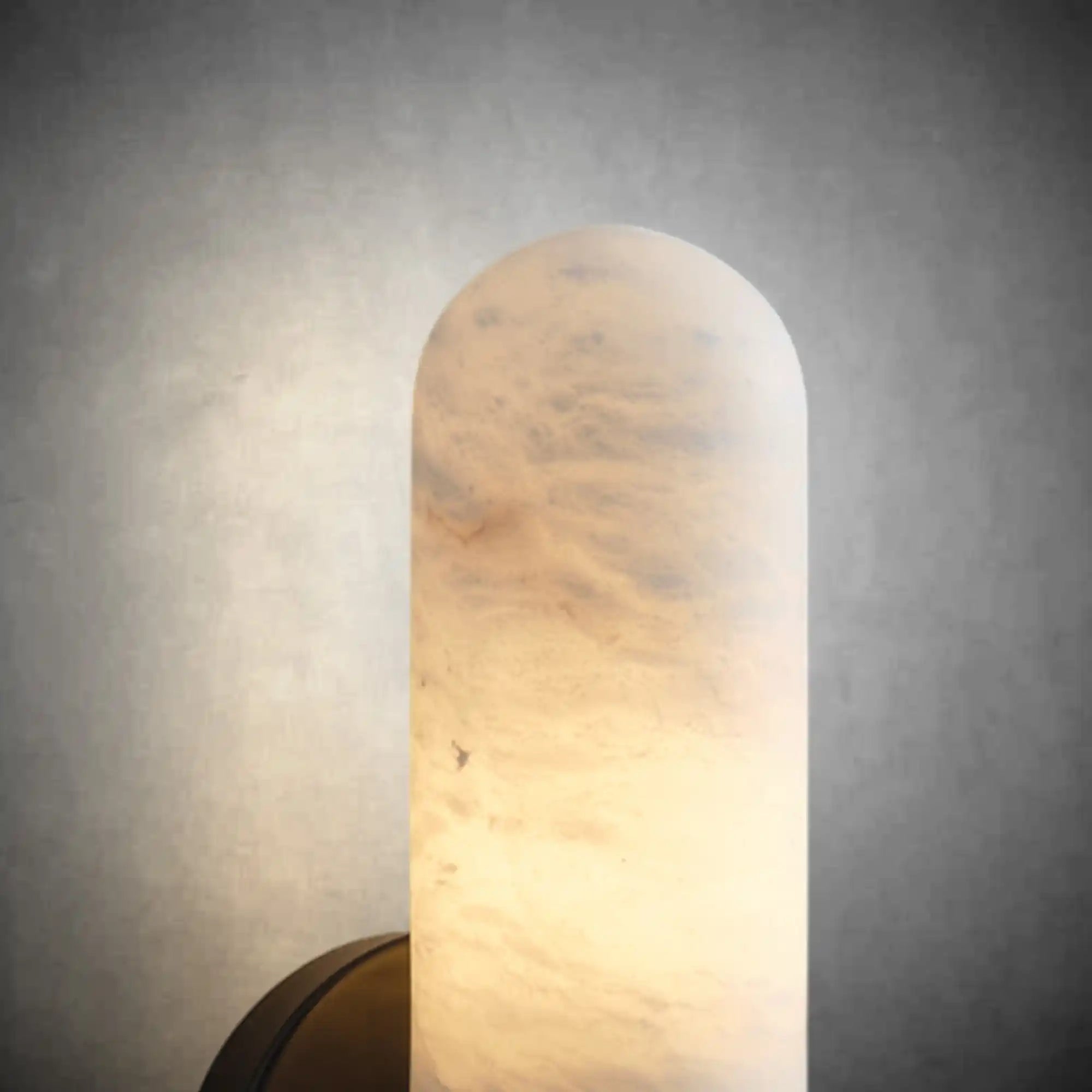 Spanish Alabaster & Brass Luxury Wall Sconce