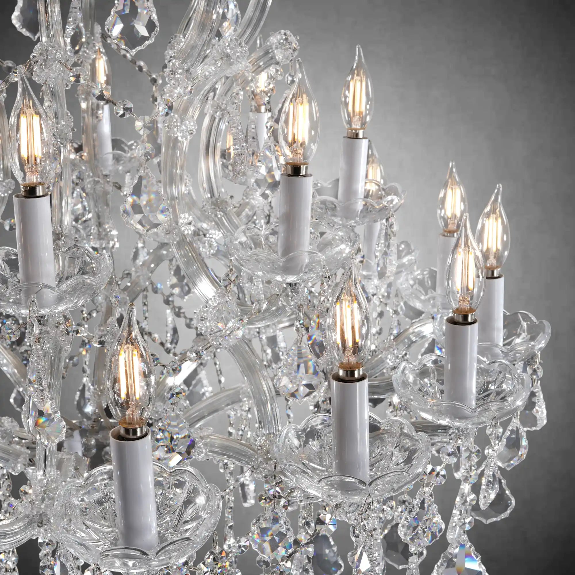 Modern Grand K9 Crystal Chandelier 24/12 Lights Hanging Fixture for High Ceilings