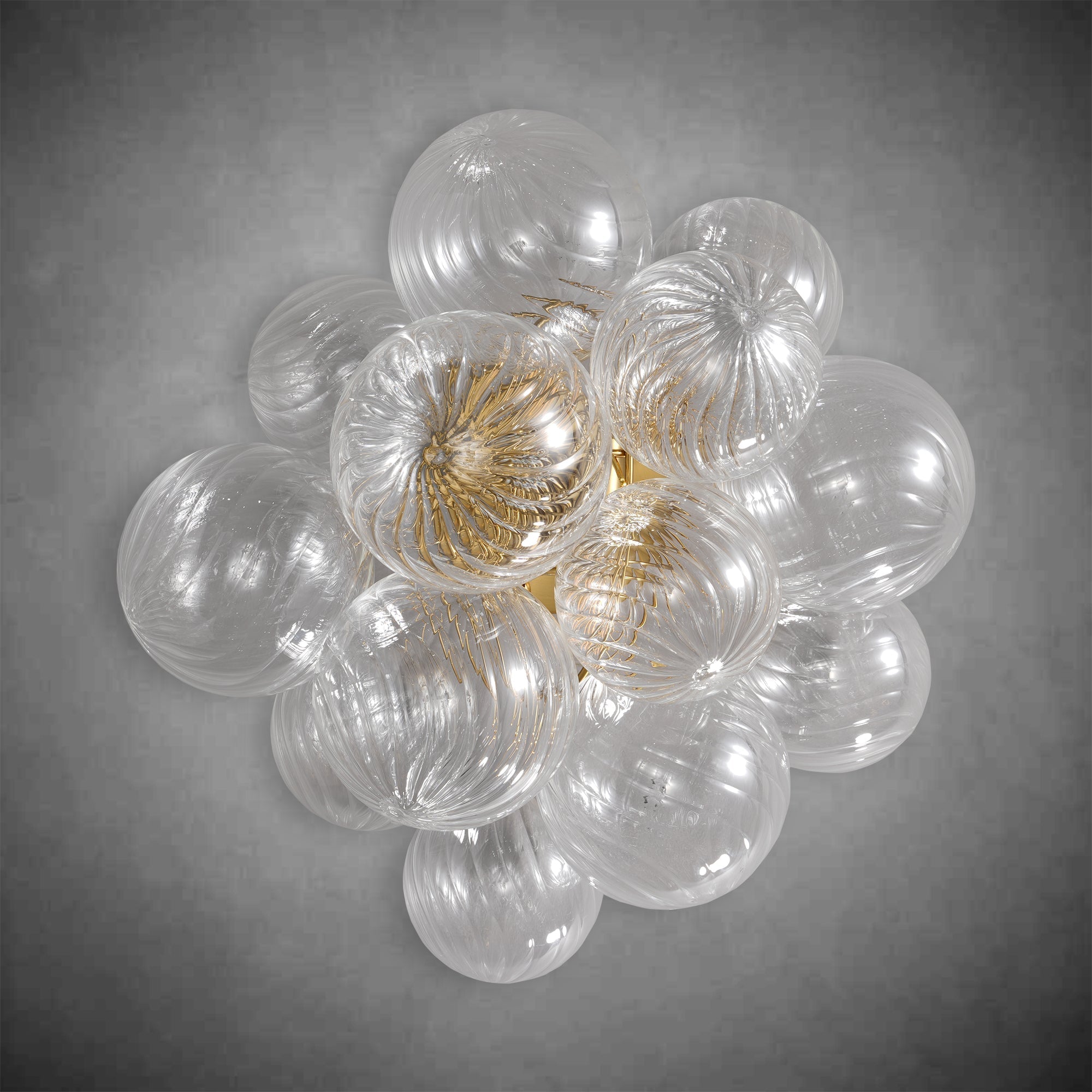 Golden Bubble Wall Lamp 16.9"