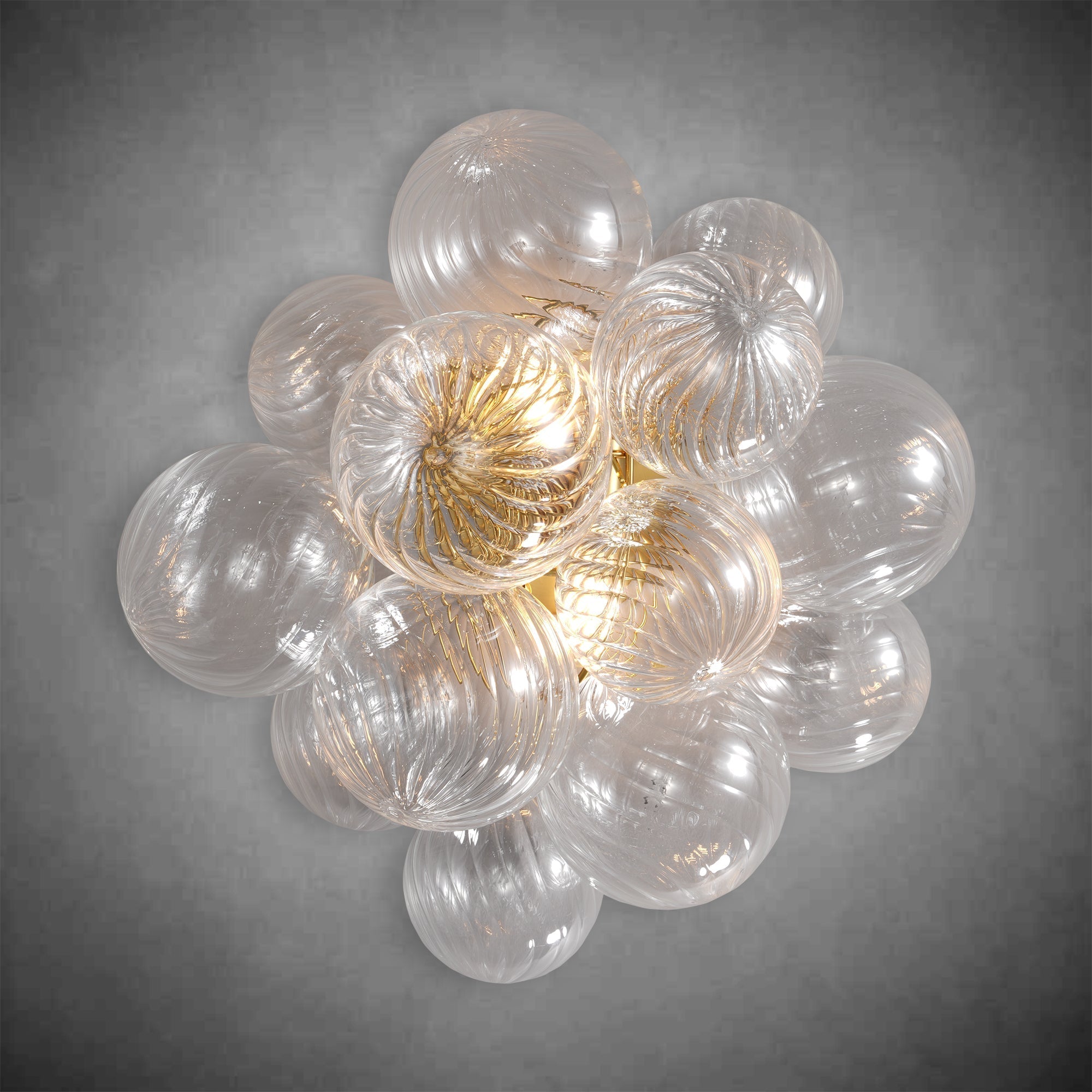 Golden Bubble Wall Lamp 16.9"