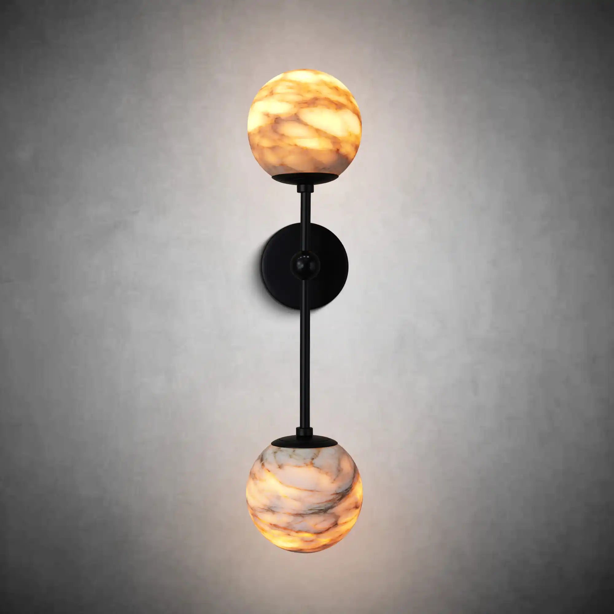 Modern Spanish Marble Globe Wall Light, Indoor Wall Lights Bedside Mirror for Living Room Bedroom Bathroom Hallway Stairs