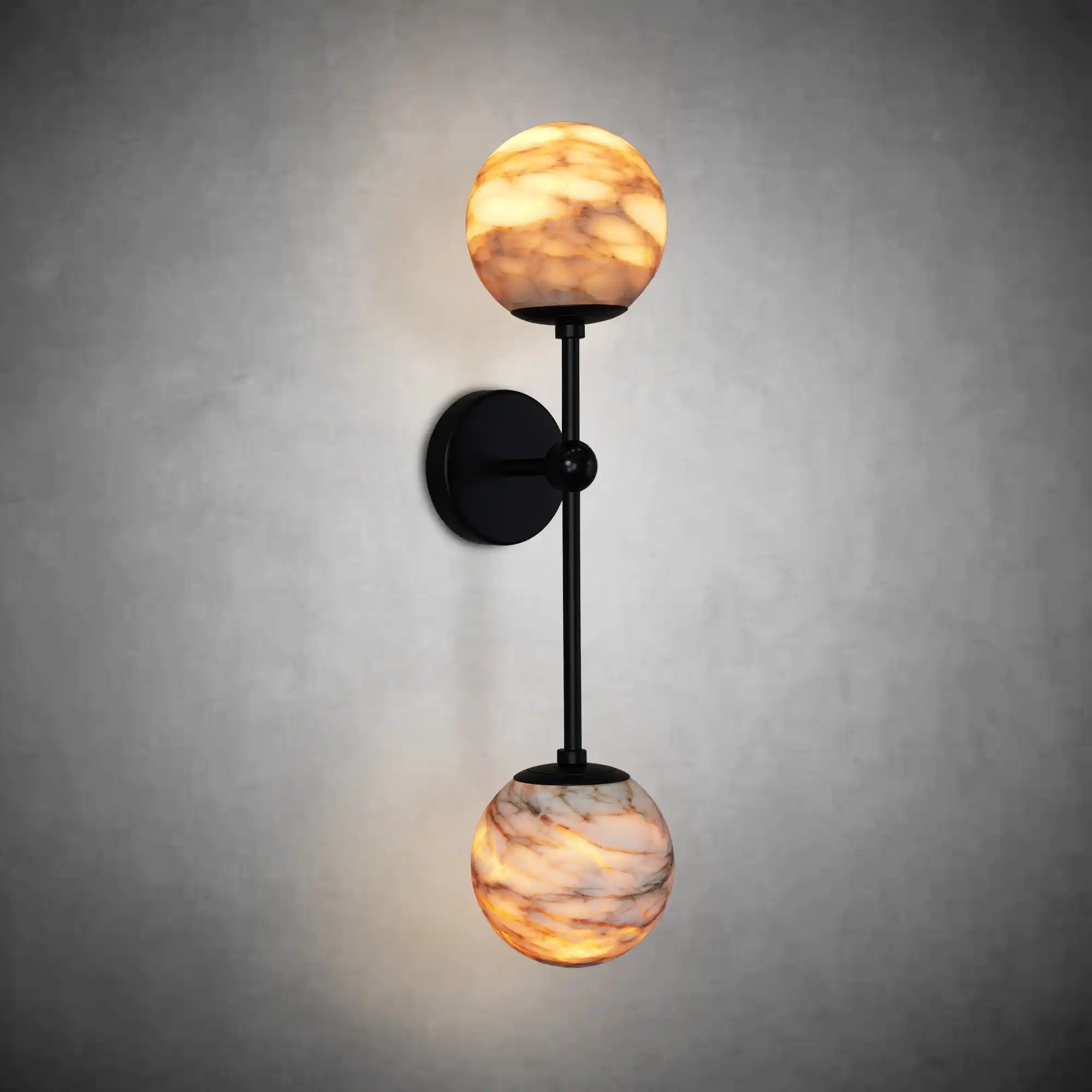 Modern Spanish Marble Globe Wall Light, Indoor Wall Lights Bedside Mirror for Living Room Bedroom Bathroom Hallway Stairs
