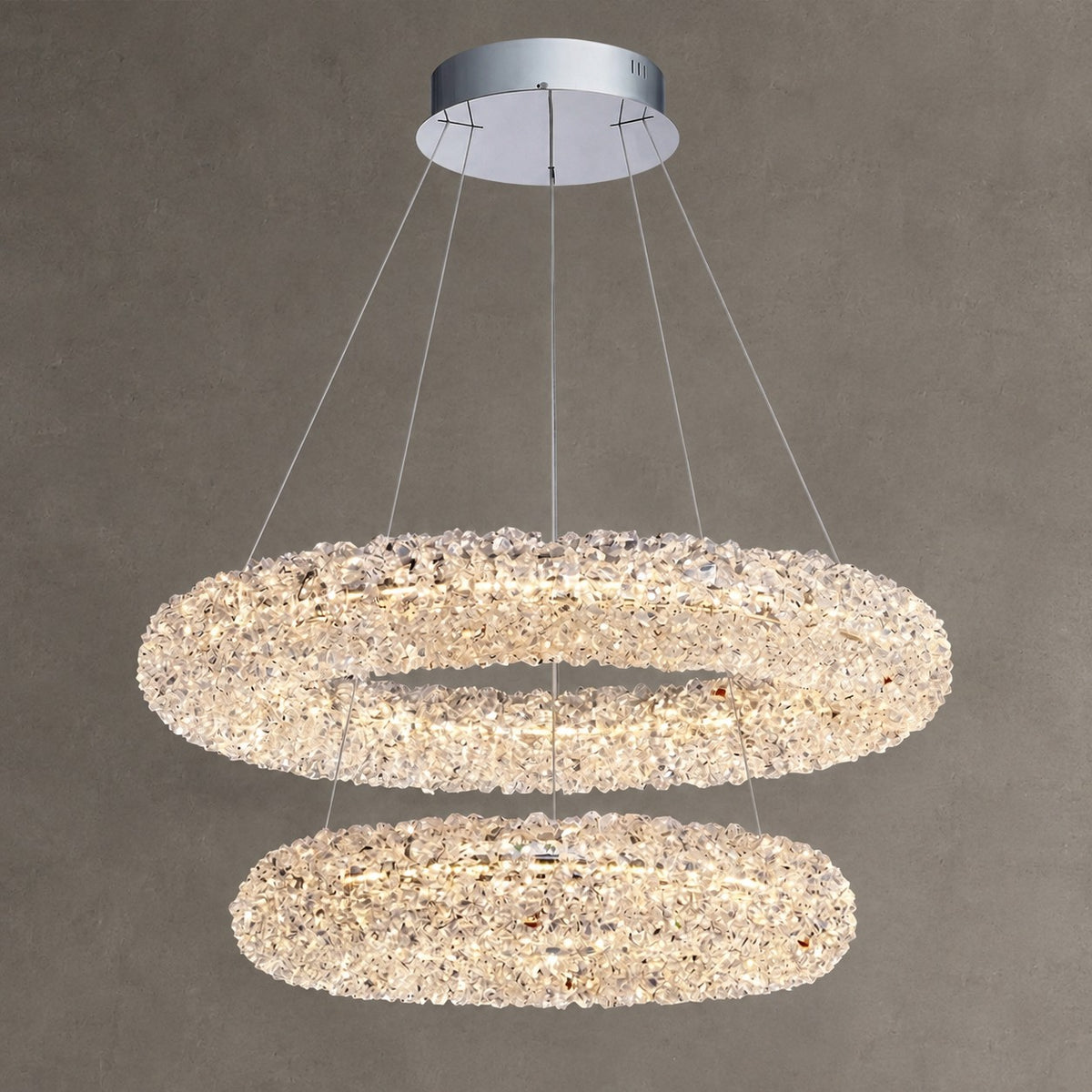 Lumina Halo Crystal Chandelier 31.5"