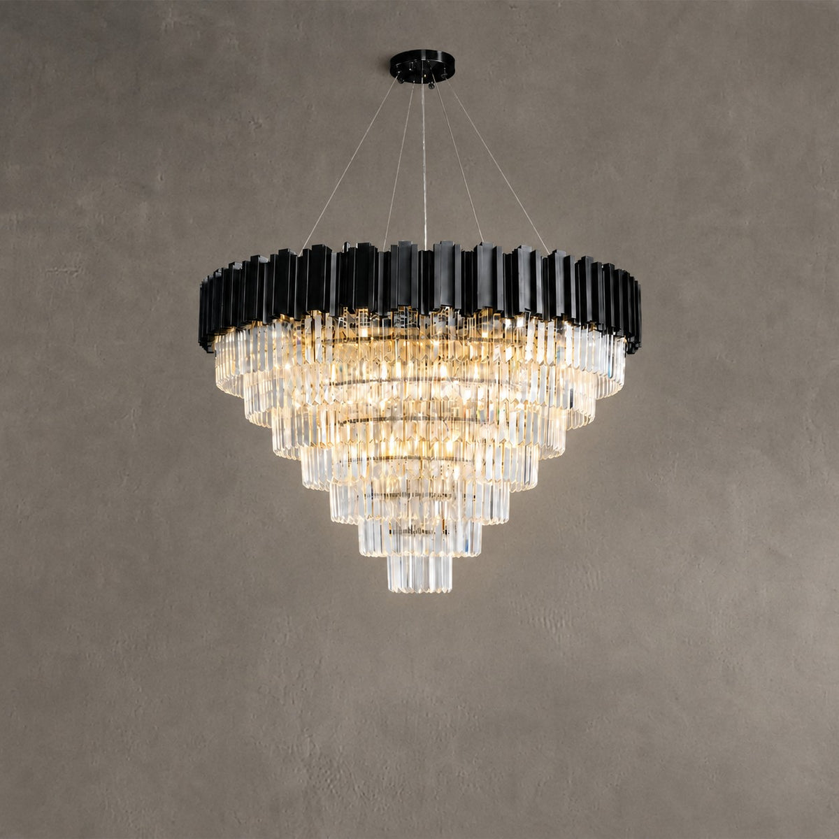 Preston Crystal Round Chandelier 39.4"D