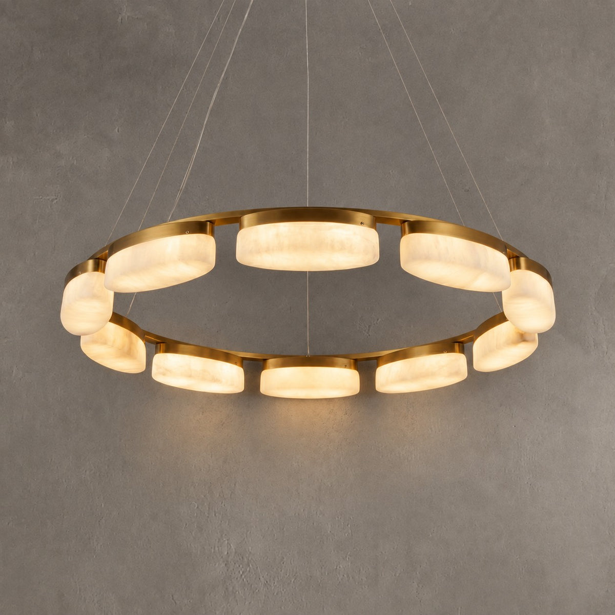 Amara Modern Ring Alabaster Chandelier