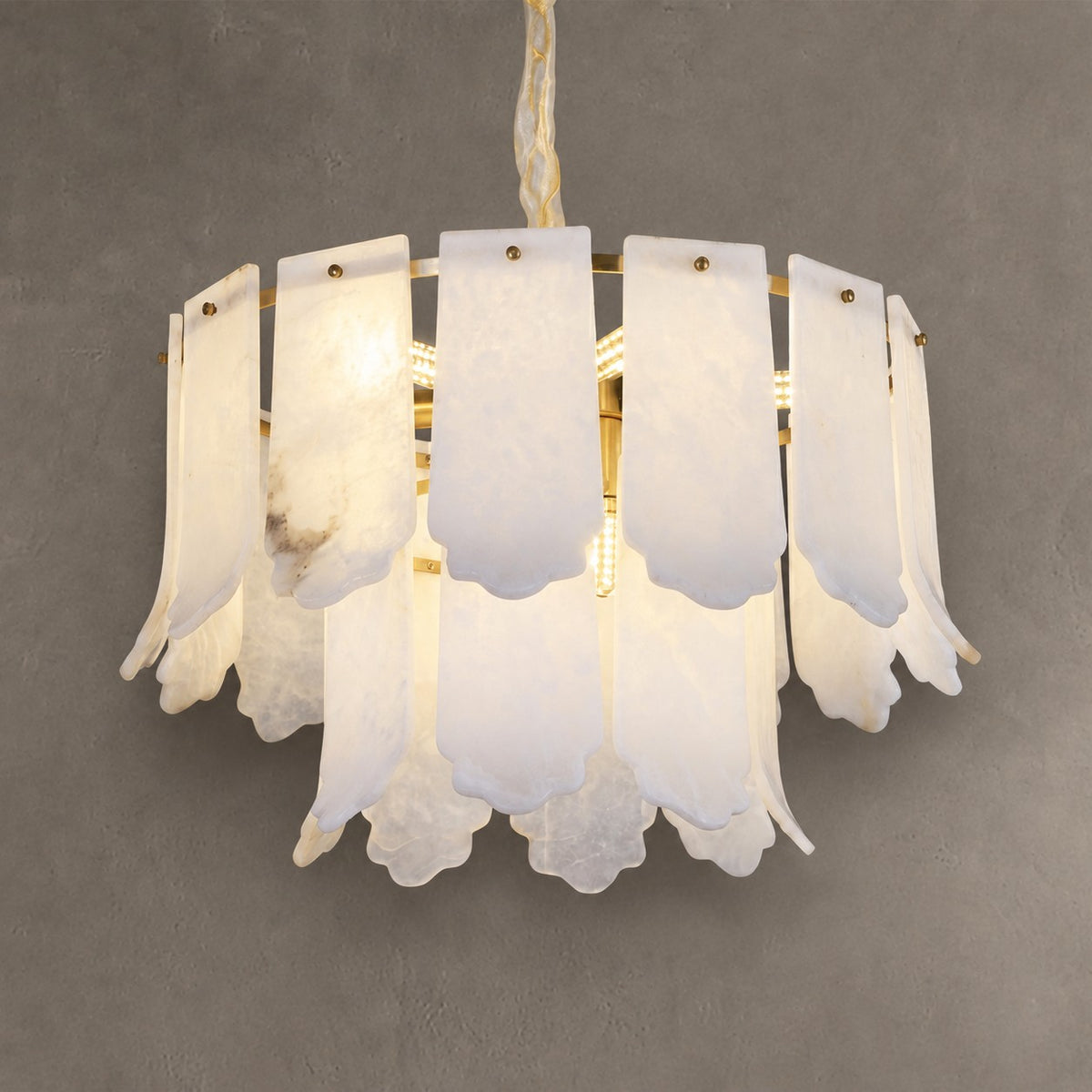 Hollis Modern Alabaster Round Pendant Light