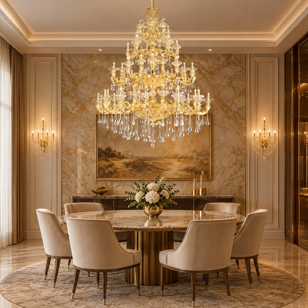 Versailles Imperial Grand Brass Crystal Chandelier for Palace/Mansion