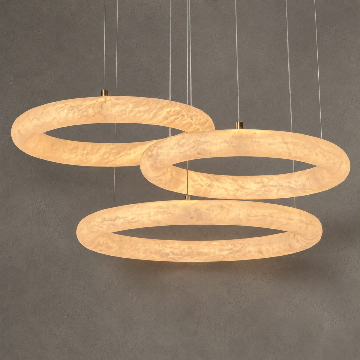 Anello Modern Alabaster Ring Chandelier