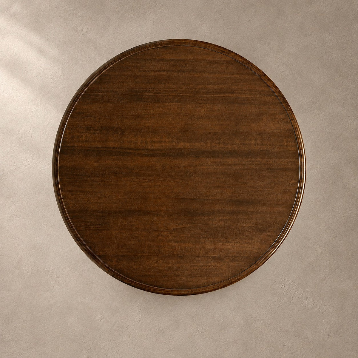 Round Dining Table in Hand-Carved Tulipwood