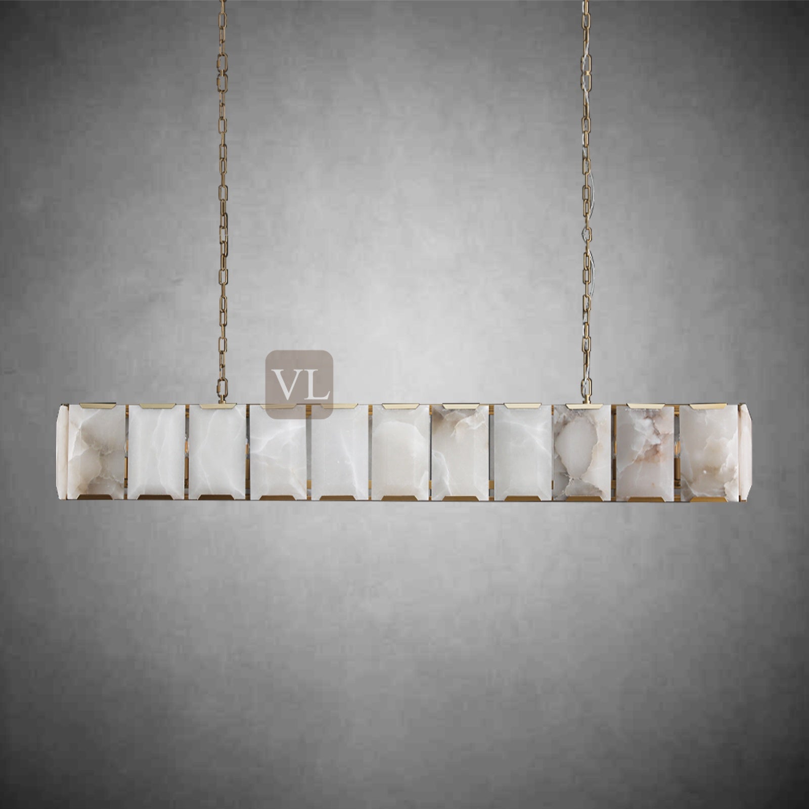 Hartley Calcite Rectangular Chandelier 42"/54"/62"/74"