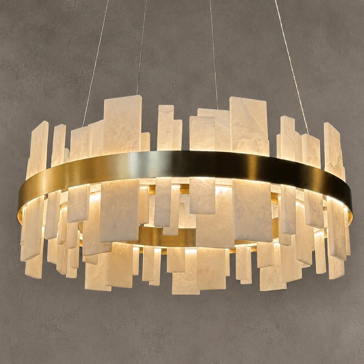 Round Block Chandelier