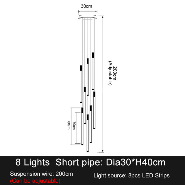 La Barra Staircase Foyer Chandelier