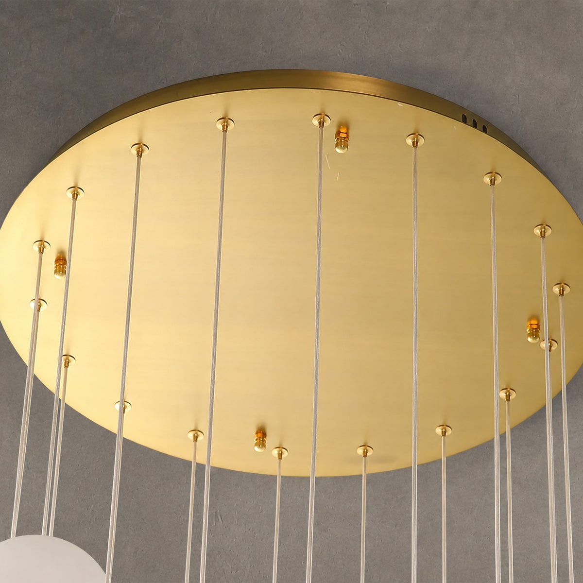 Alabaster Brass Modern Globe Spiral Chandelier