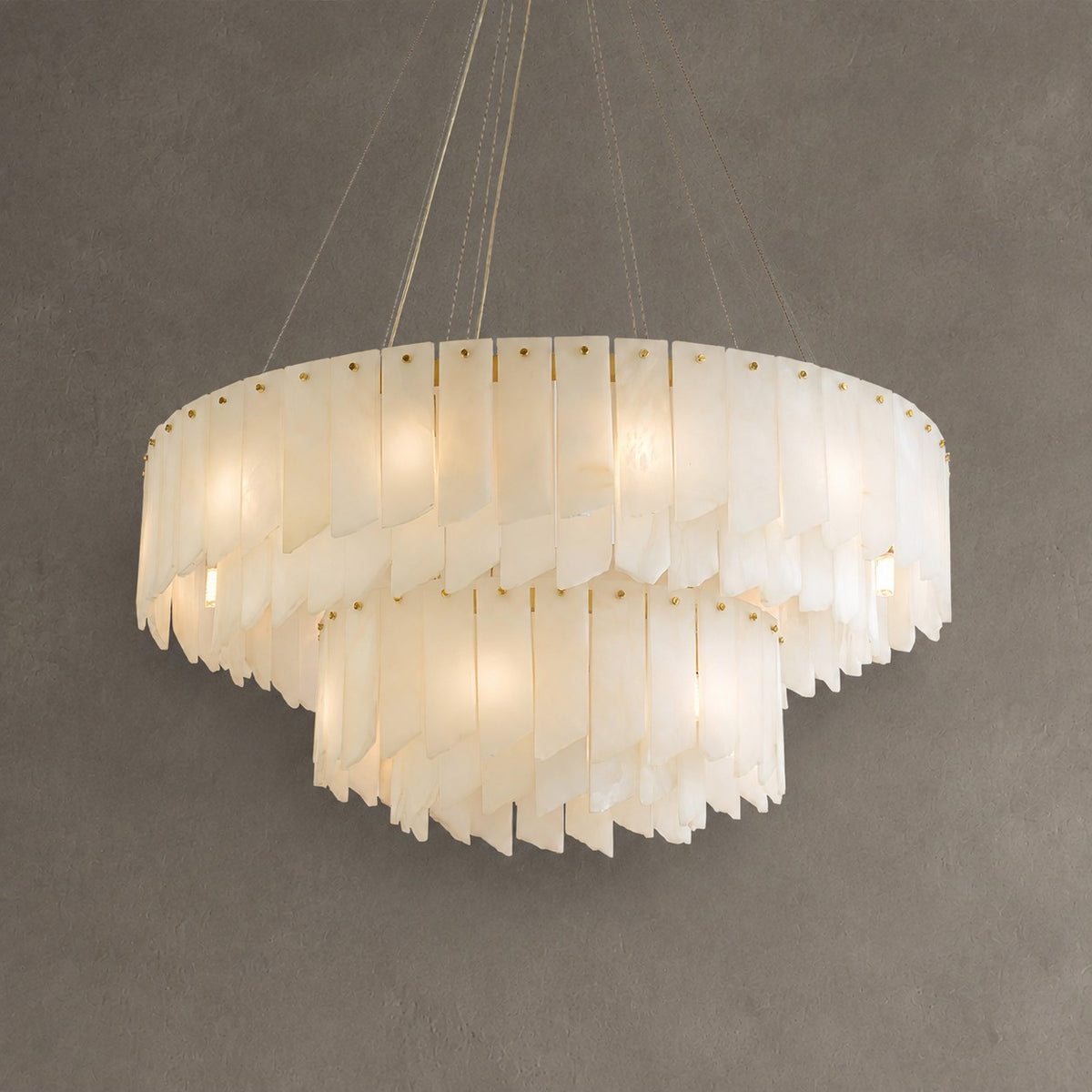 Alabaster Cascade Tiered Chandelier