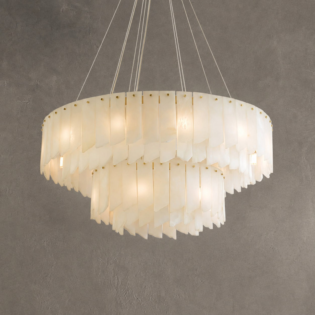 Alabaster Cascade Tiered Chandelier