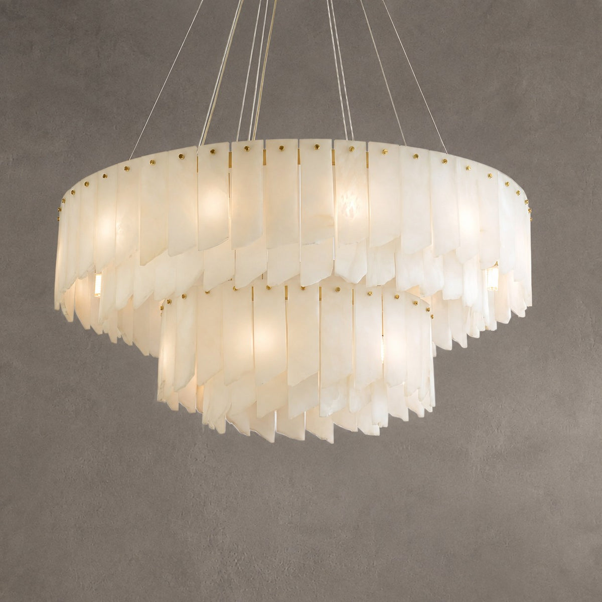 Alabaster Cascade Tiered Chandelier