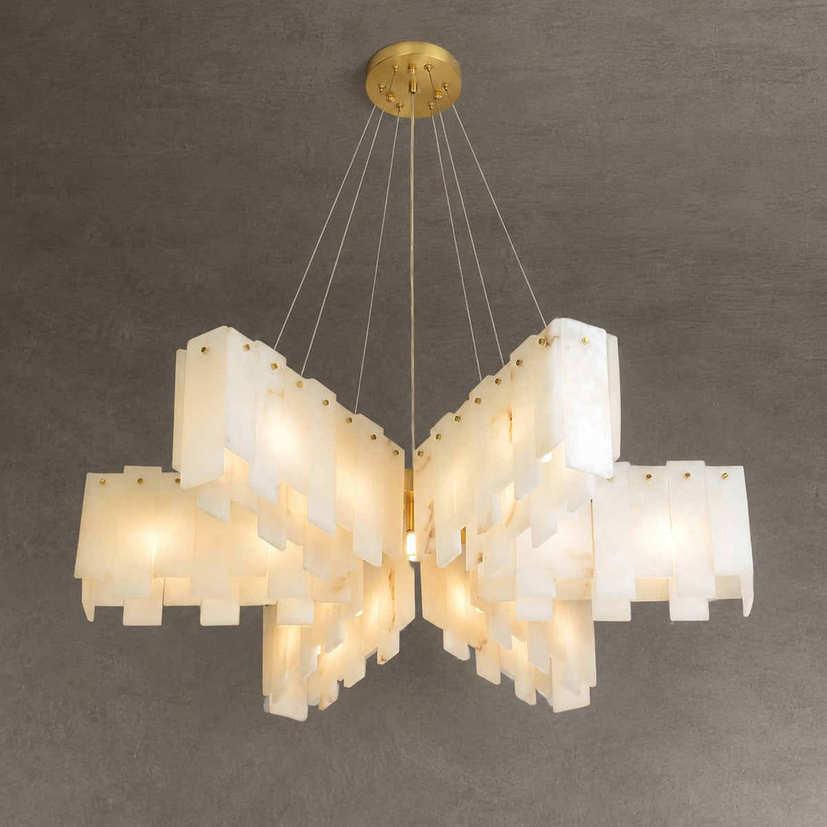 Alabaster Cascade Tiered Chandelier