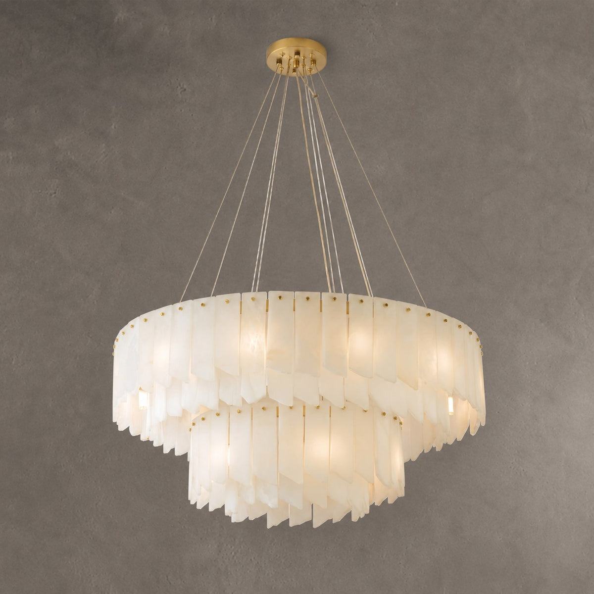 Alabaster Cascade Tiered Chandelier