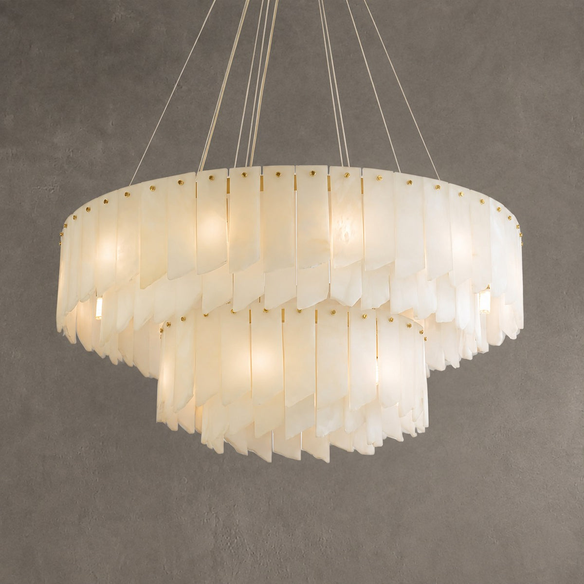 Alabaster Cascade Tiered Chandelier