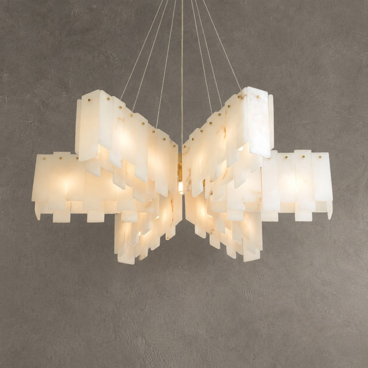 Alabaster Cascade Tiered Chandelier