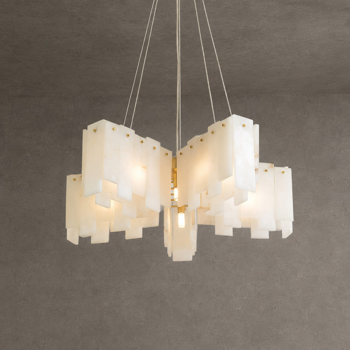 Alabaster Cascade Tiered Chandelier