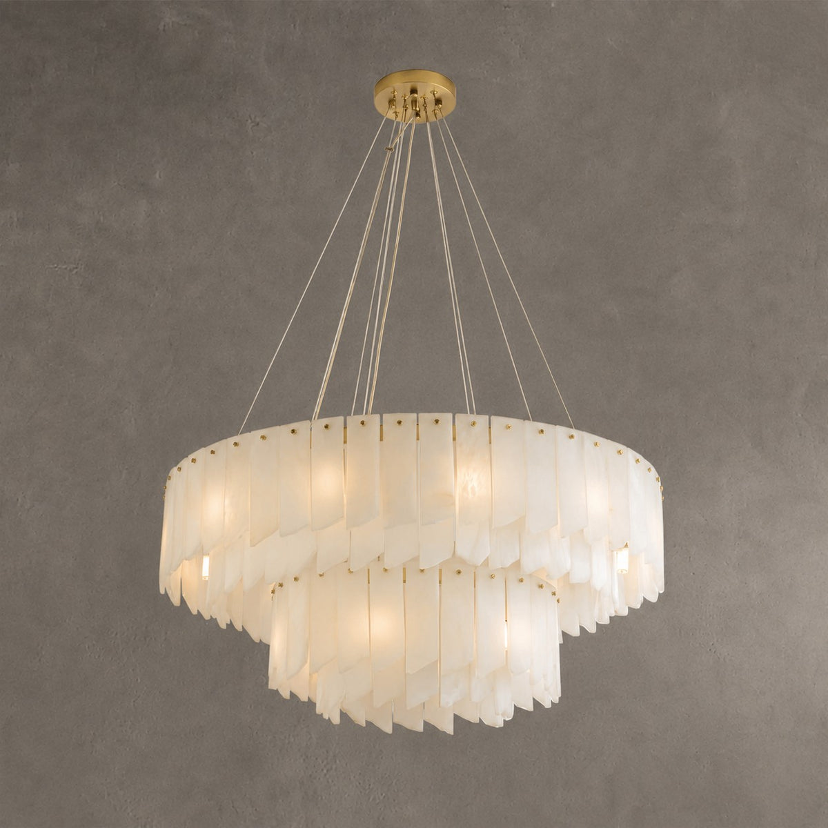 Alabaster Cascade Tiered Chandelier