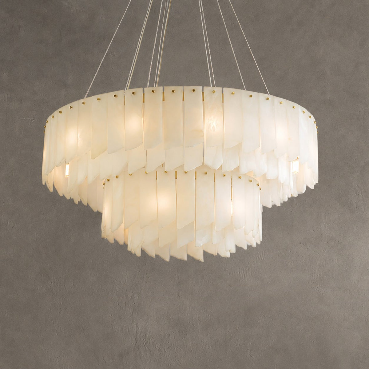 Alabaster Cascade Tiered Chandelier