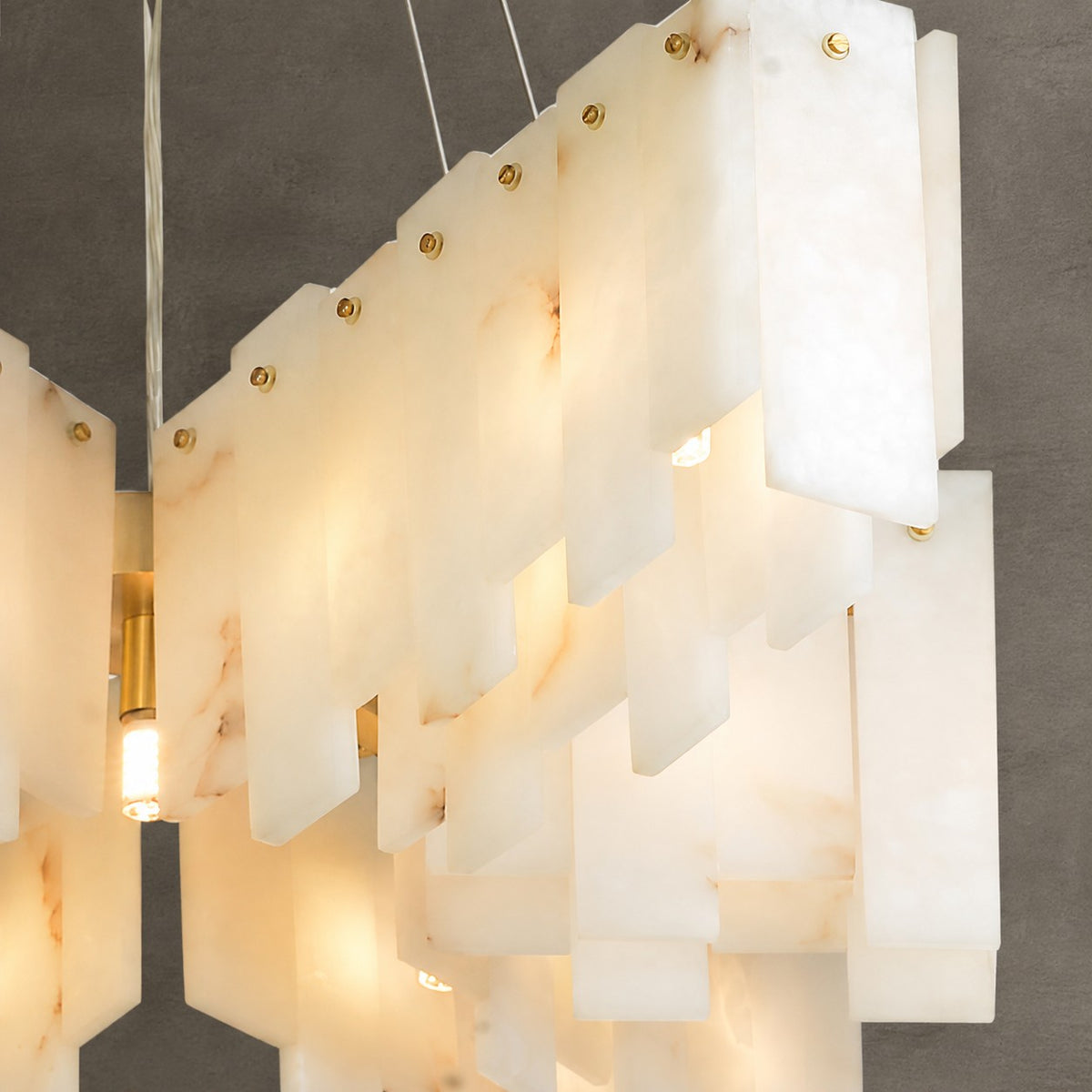 Alabaster Cascade Tiered Chandelier
