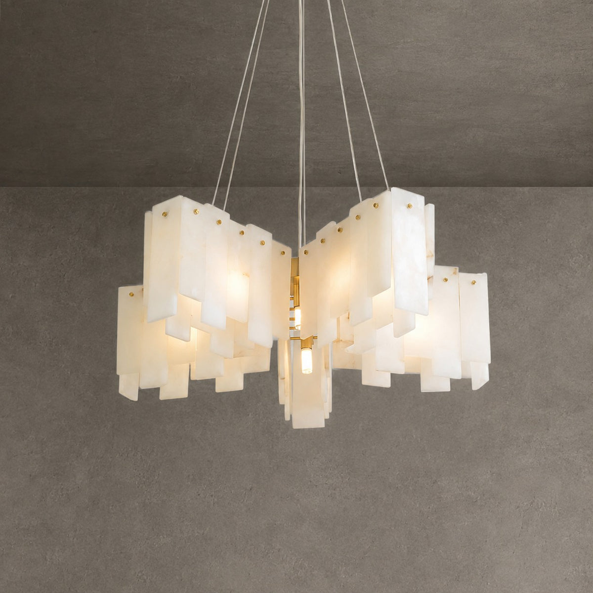 Alabaster Cascade Tiered Chandelier