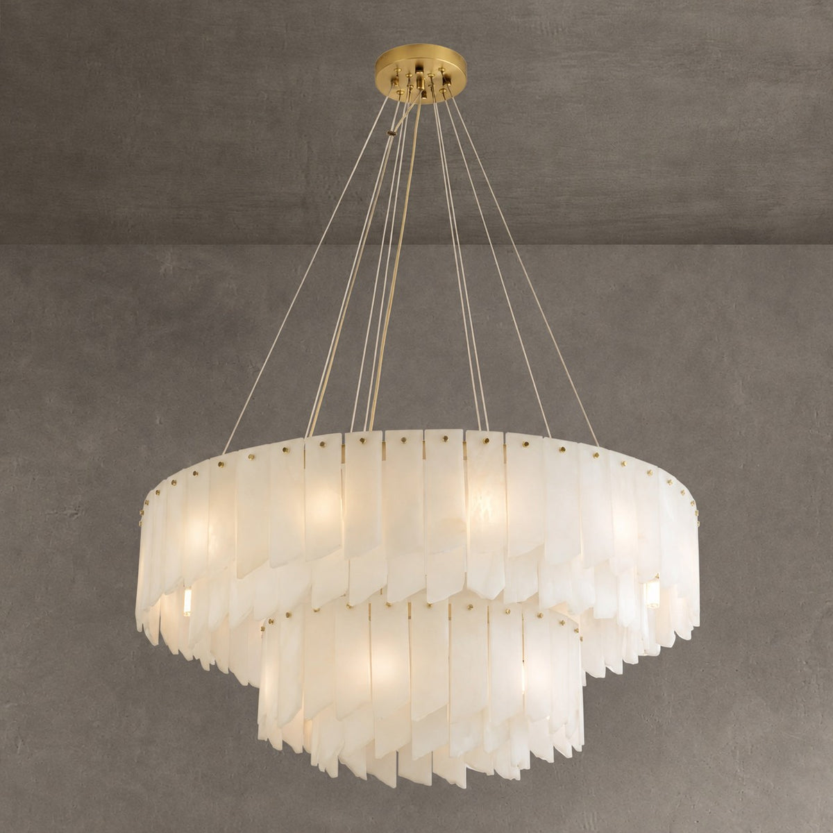 Alabaster Cascade Tiered Chandelier