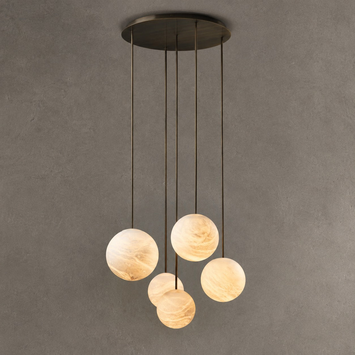 Alabaster Constellation Chandelier, Multi Pendant Light