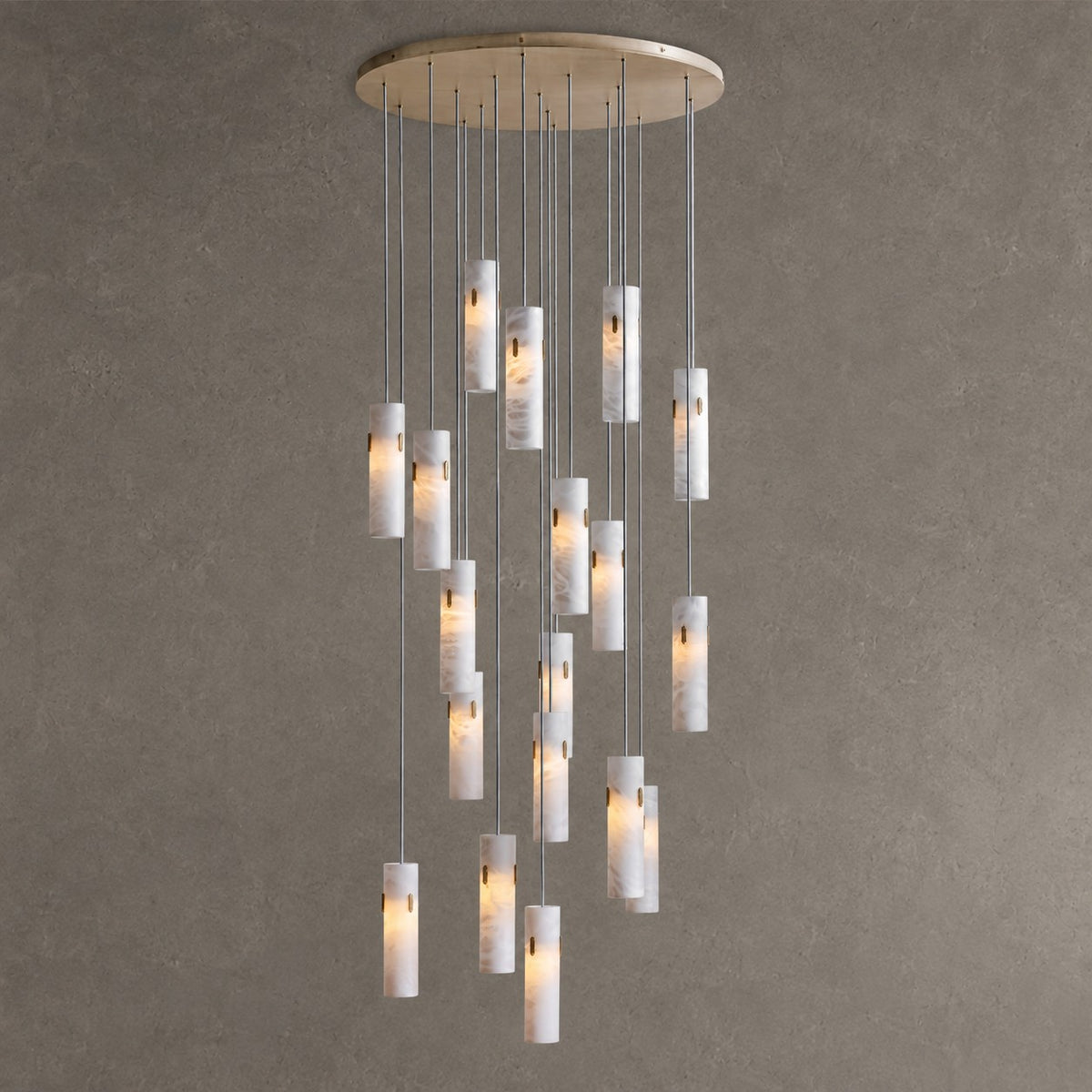 Alabaster Deco Cluster Chandelier