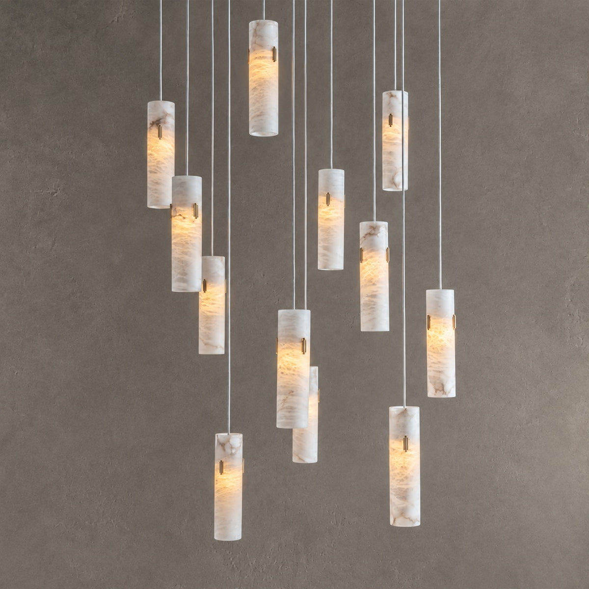 Alabaster Deco Cluster Chandelier