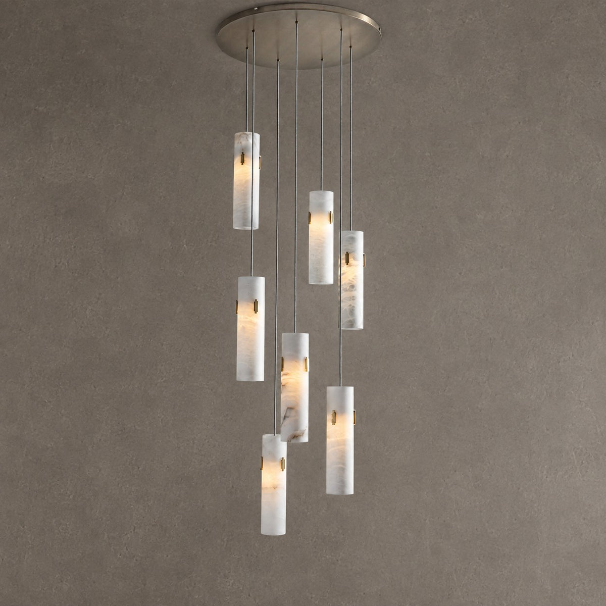 Alabaster Deco Cluster Chandelier