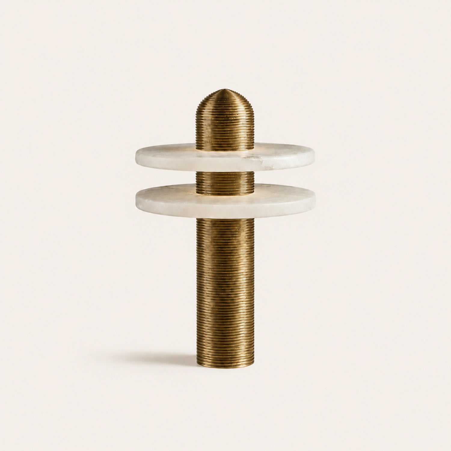 Alabaster Disc Table Lamp