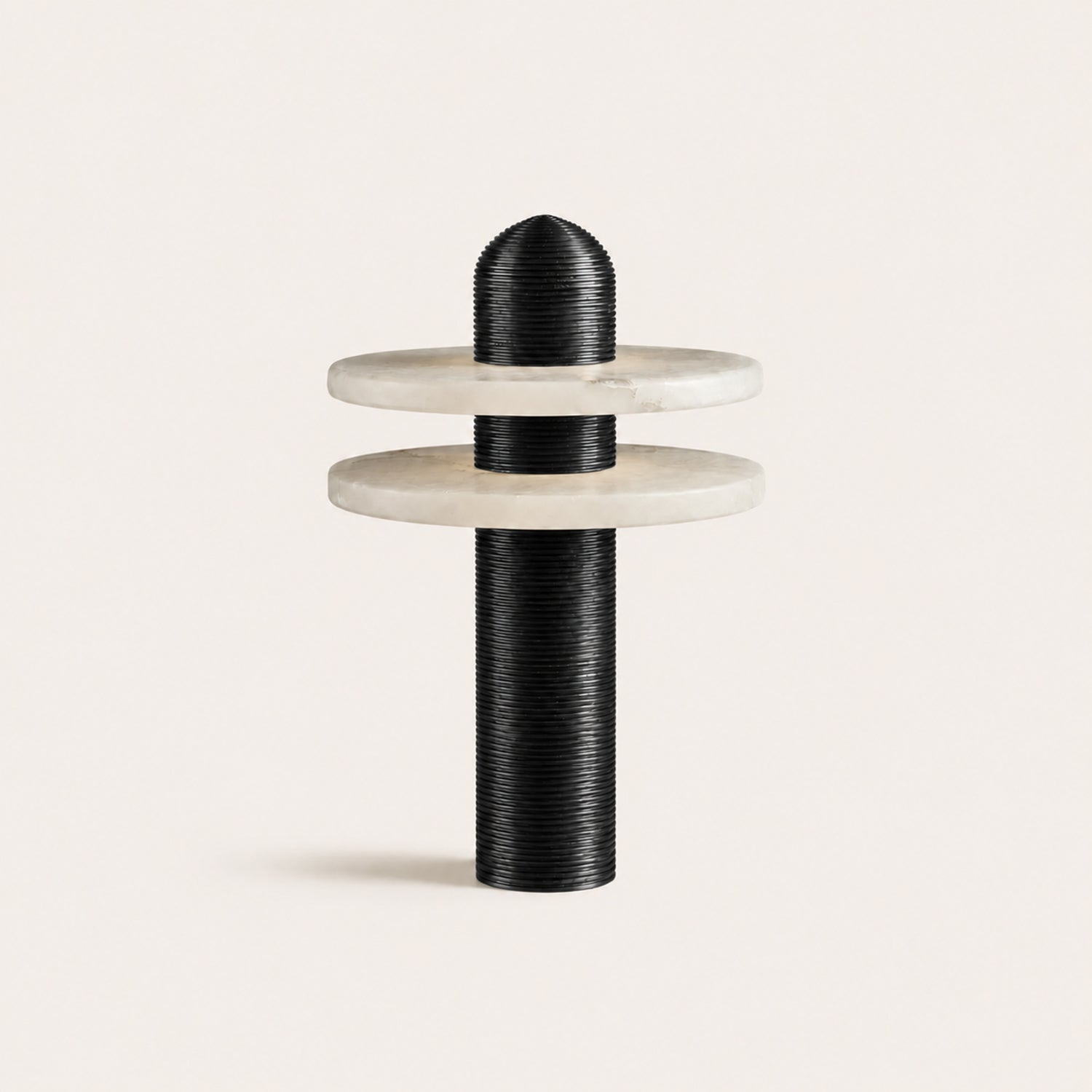 Alabaster Disc Table Lamp