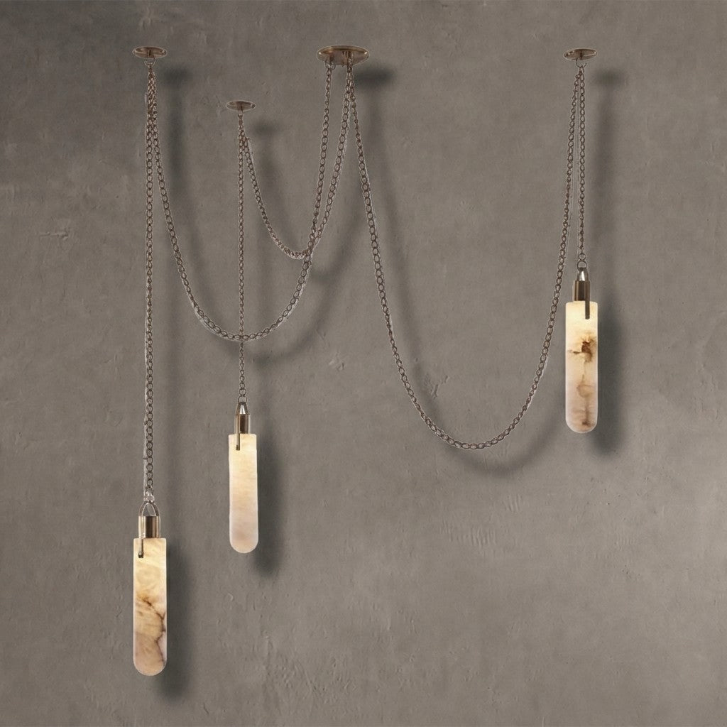 Alabaster Flint 3 Light LED Multi-Drop Pendant