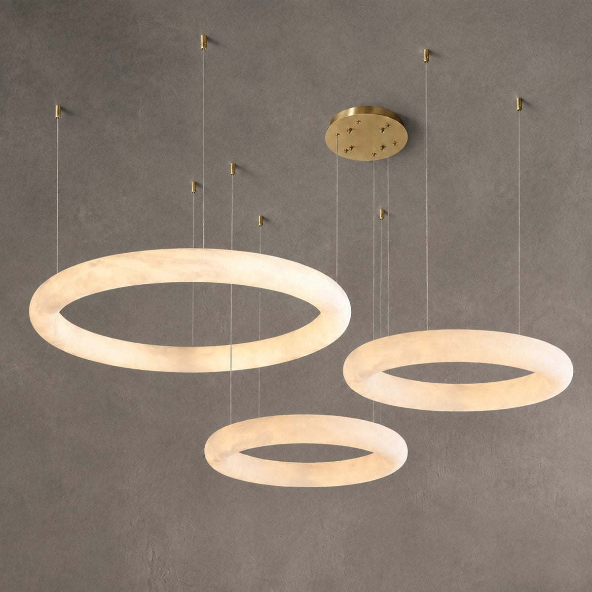 Alabaster Globle Round Chandelier