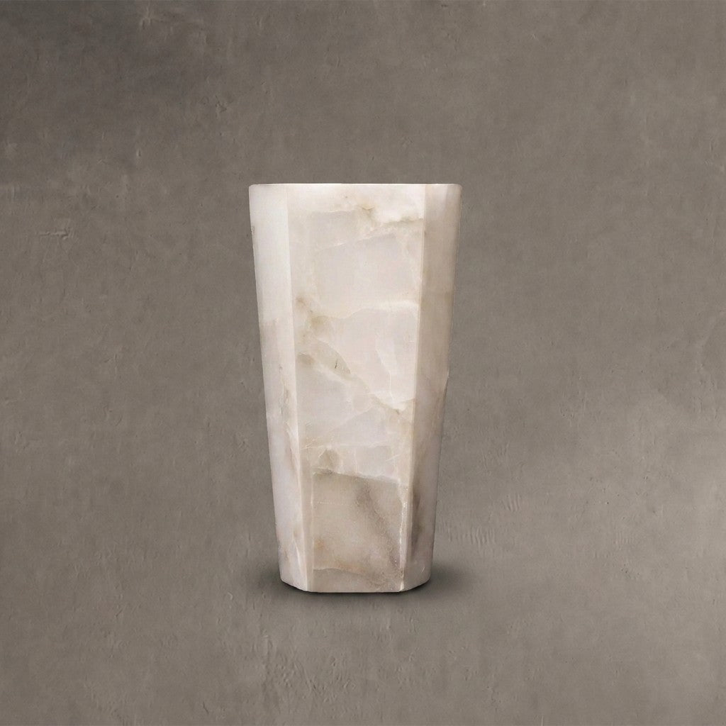 Alabaster Large Hexagonal Sconce