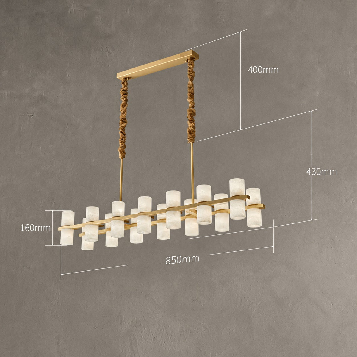 Alabaster Linear Chandelier