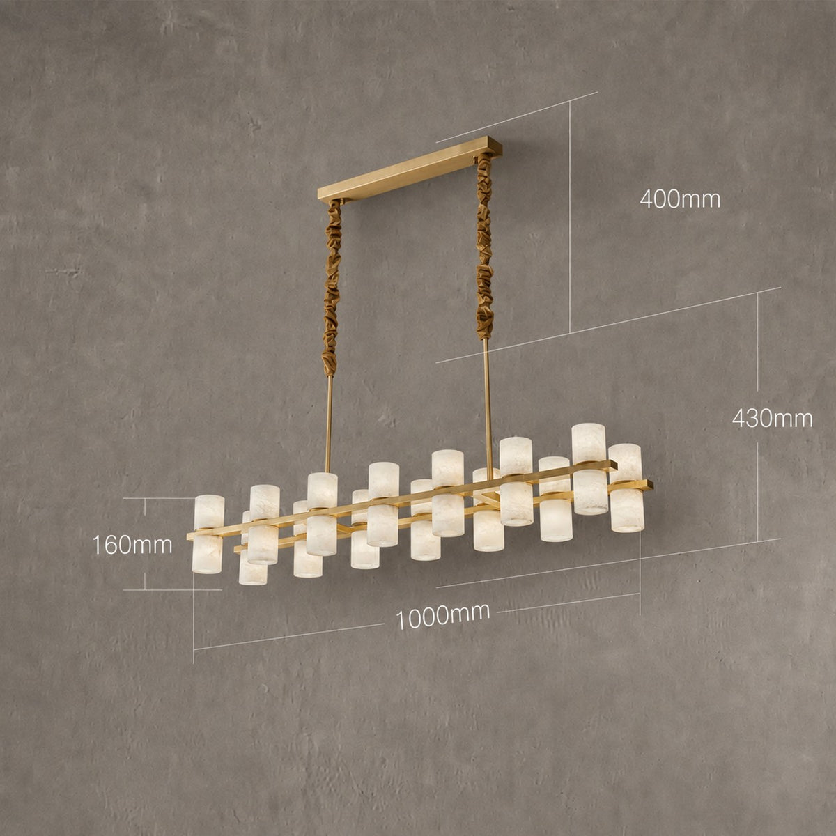 Alabaster Linear Chandelier