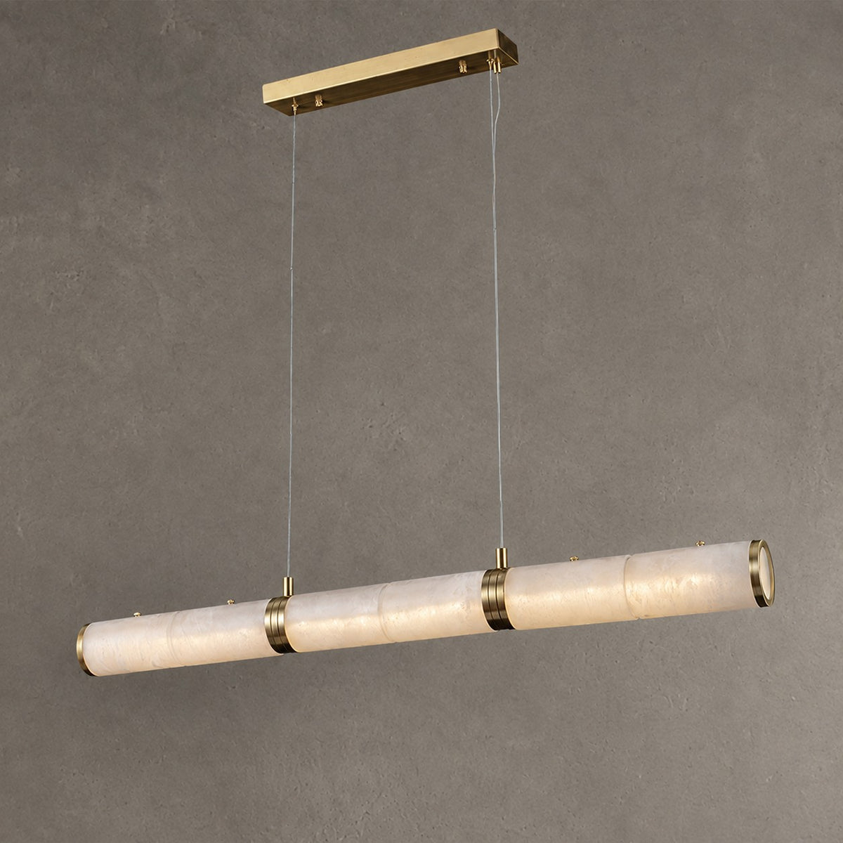 Alabaster Magnificence Art Linear Chandelier