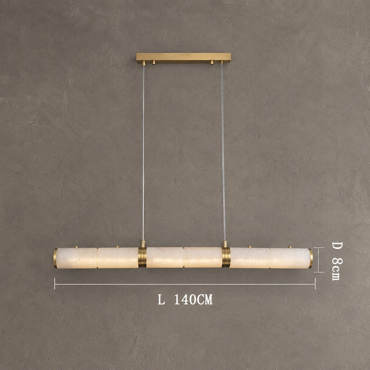 Alabaster Magnificence Art Linear Chandelier
