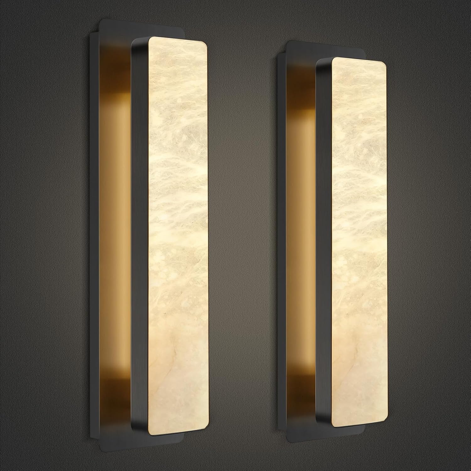 Alabaster Rectangle Wall Sconces 20" - view 5