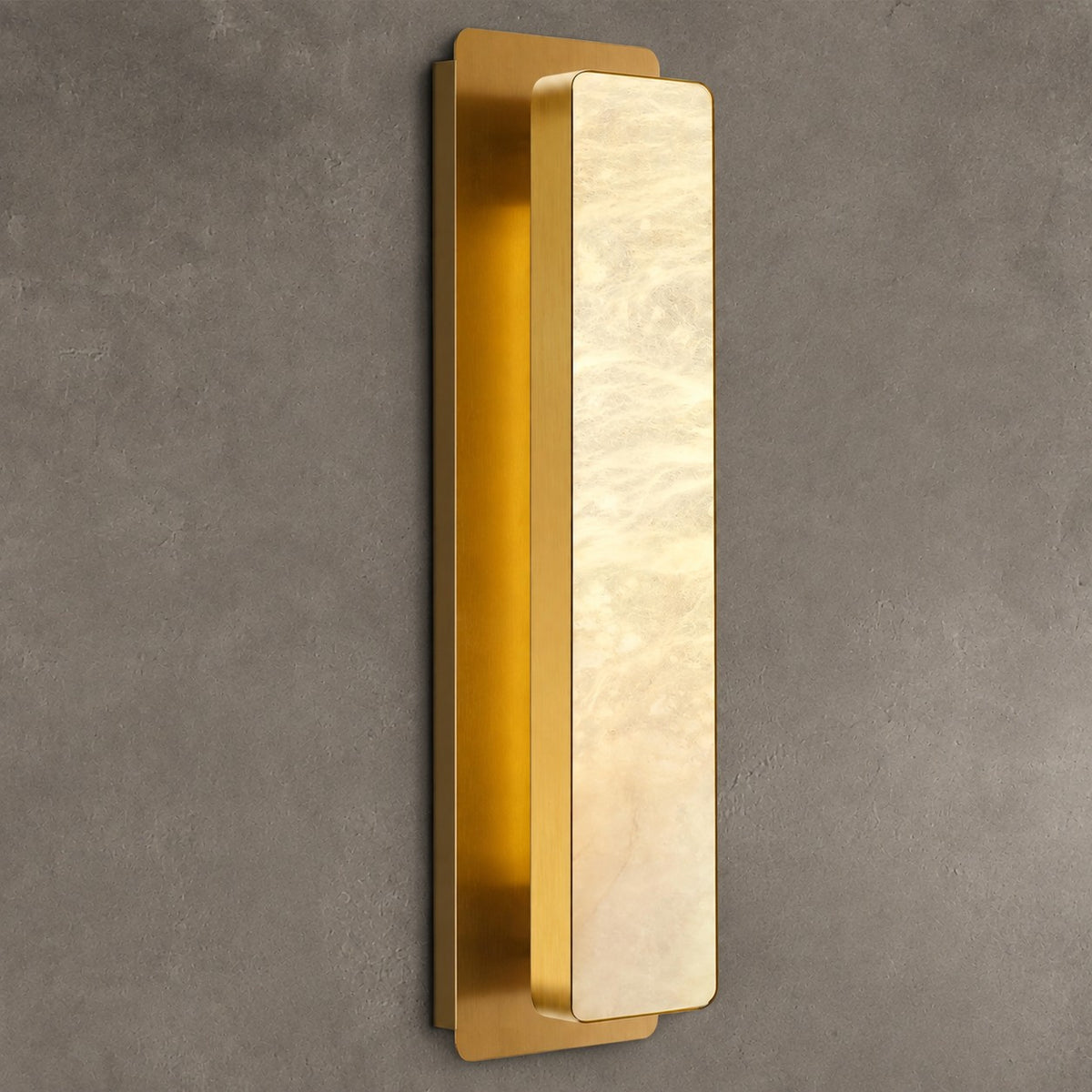 Alabaster Rectangle Wall Sconces 20"