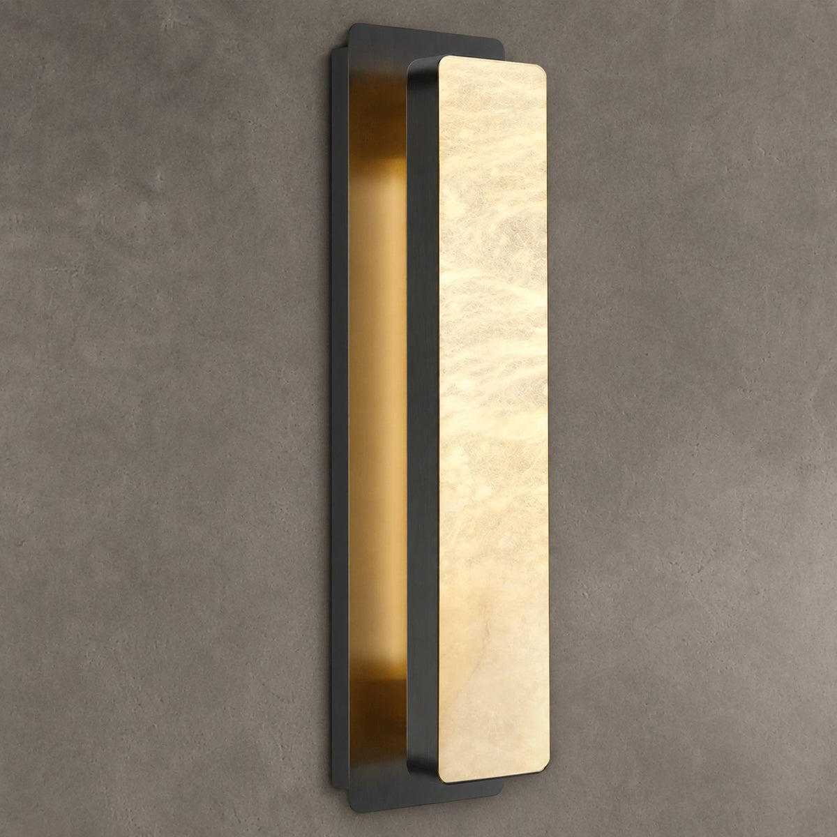 Alabaster Rectangle Wall Sconces 20"
