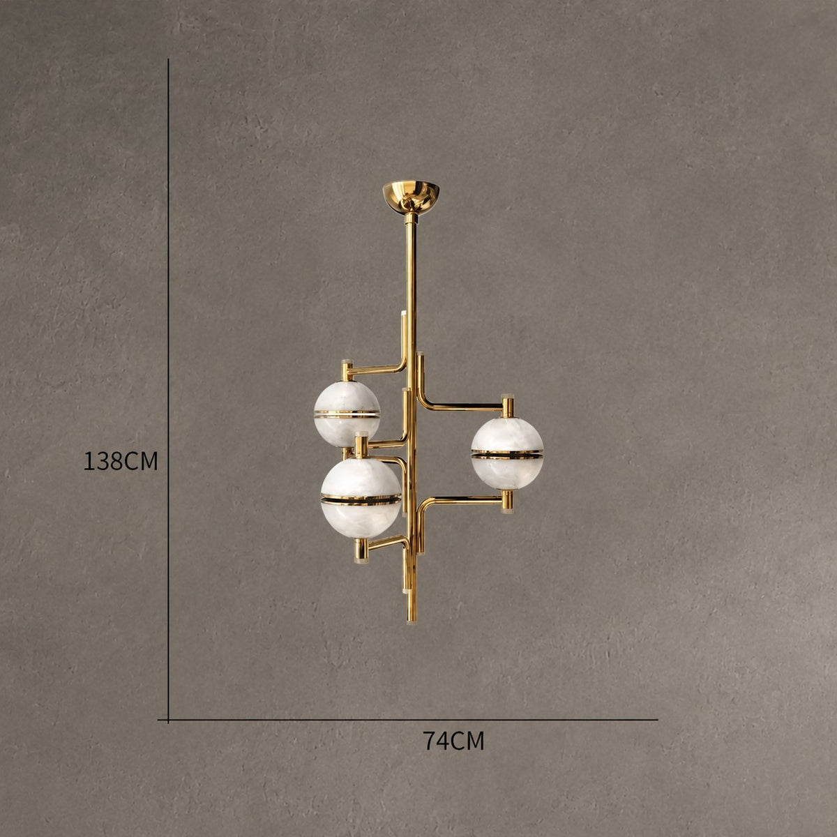 Alabaster Suspension Chandelier