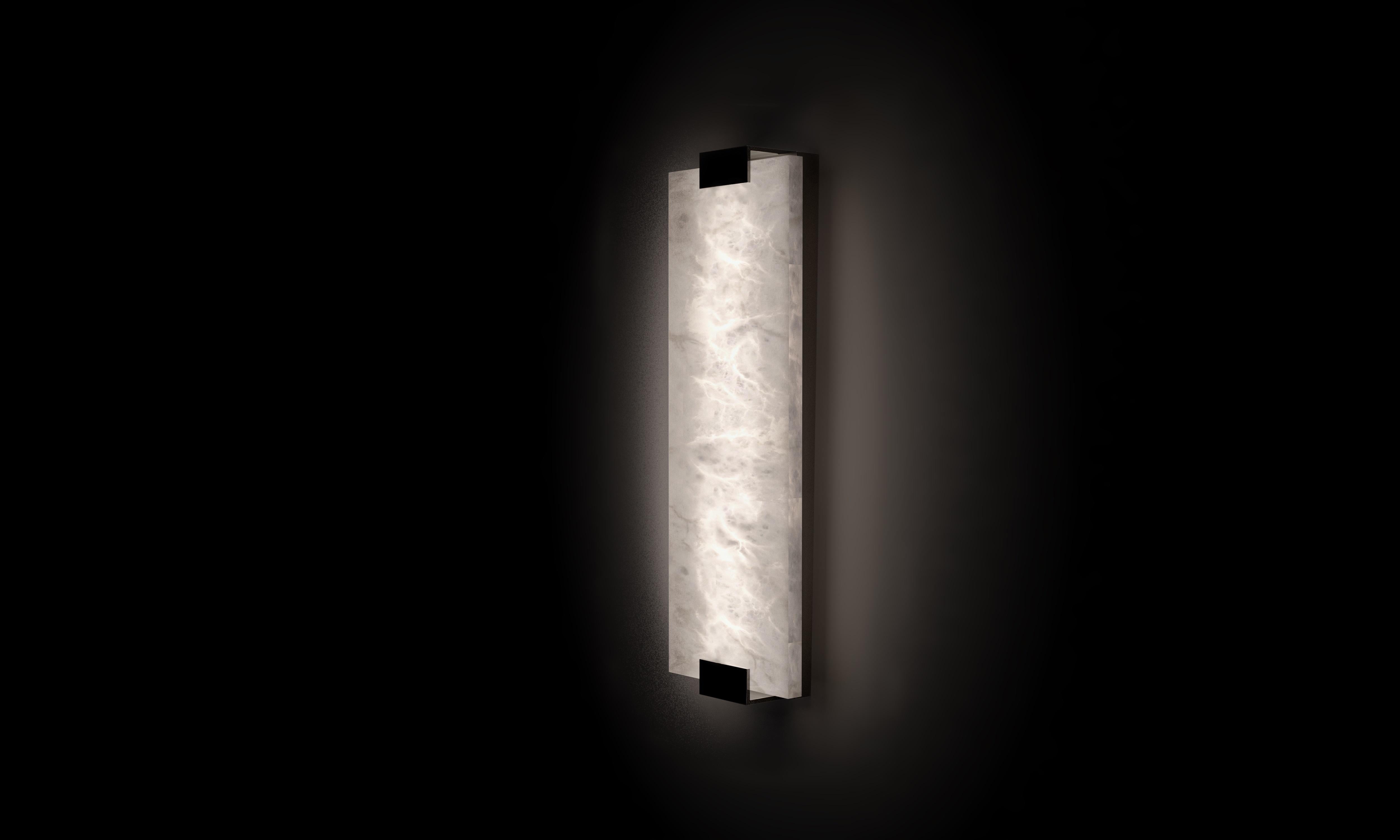 Alabaster Tapered Wall Sconce 20"H - view 8